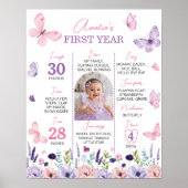 バタフライフローラ1年目フォトマイルストーンポスター ポスター (正面)