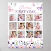 バタフライフローラ1年目フォトマイルストーンポスター ポスター (正面)