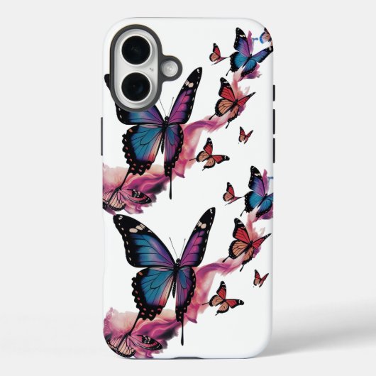 バタフライフローiPhone 16プラスケース – 変換 Case-Mate iPhoneケース (裏面)