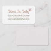 バタフライブックリクエストによるベビースシャワー エンクロージャーカード (正面/裏面)