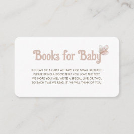 バタフライブックリクエストによるベビースシャワー エンクロージャーカード