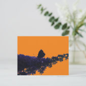 バタフライブッシュDIYポストカード上のアザラシ蝶 ポストカード (スタンド正面)