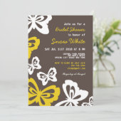 バタフライブライダルシャワーと結婚式招待状 招待状 (スタンド正面)