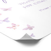 バタフライブライダルシャワーの好意 ポスター (角)