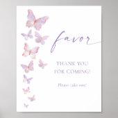 バタフライブライダルシャワーの好意 ポスター (正面)