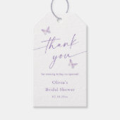 バタフライブライダルシャワーサンキューオペ ギフトタグ (正面)