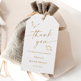 バタフライブライダルシャワーサンキューオペ ギフトタグ
