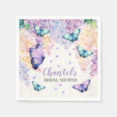 バタフライブライダルシャワーナプキンス スタンダードカクテルナプキン (正面)