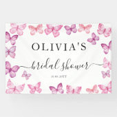 バタフライブライダルシャワーパーティーラージバナー 横断幕 (横)