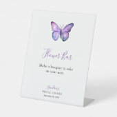 バタフライブライダルシャワーフラワーバーブーケ 台座サイン (正面)