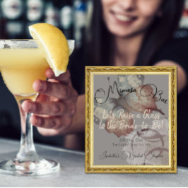 バタフライブライダルシャワーミモサバー卓上 ポスター