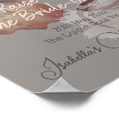 バタフライブライダルシャワーミモサバー卓上 ポスター (角)