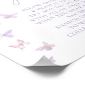 バタフライブライダルシャワーリングや輪ゲーム ポスター (角)