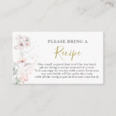 バタフライブライダルシャワーレシピカードリクエスト エンクロージャーカード (正面)