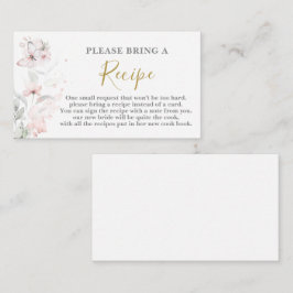 バタフライブライダルシャワーレシピカードリクエスト エンクロージャーカード