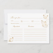 バタフライブライダルシャワーレシピカード 招待状 (正面)