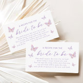 バタフライブライダルシャワーレシピ要求 エンクロージャーカード