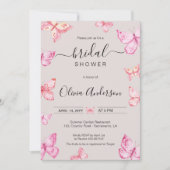 バタフライブライダルシャワー招待カード 招待状 (正面)