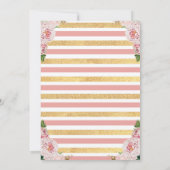 バタフライブライダルシャワー招待ガーデンパーティー 招待状 (裏面)