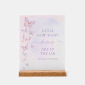 バタフライブライダルシャワー推測キス数 アクリルサイン (正面)