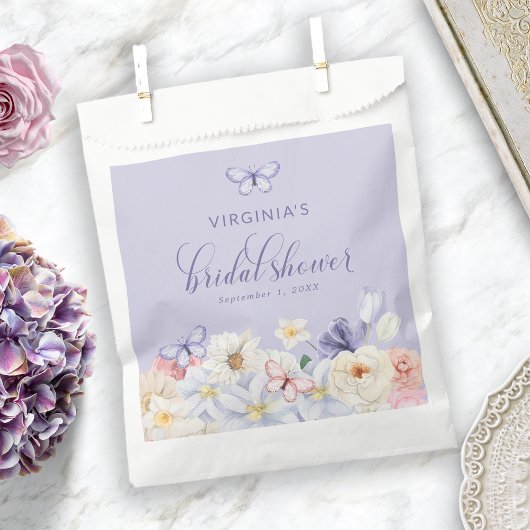 バタフライブライダルシャワー フェイバーバッグ