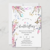 バタフライブライダルシャワー 招待状 (正面)