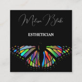 バタフライブラックエレガントスクエアの名刺 スクエア名刺 (正面)