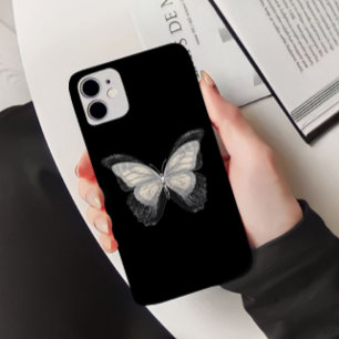 バタフライブラックグリッター ガーリー Case-Mate iPhone 14 PRO MAXケース
