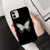 バタフライブラックグリッター ガーリー Case-Mate iPhoneケース