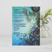 バタフライブラックスワールズバルミツワー招待状 招待状 (スタンド正面)