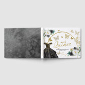 バタフライブラックドレスキンセアニェラゲストブック ゲストブック (全面)