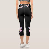 バタフライブラックハイウェイストカプリレギンス カプリレギンス (裏面)