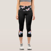 バタフライブラックハイウェイストカプリレギンス カプリレギンス (正面)