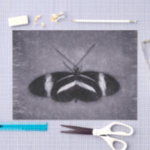 バタフライブラックパープルヴィンテージビクトリアンデクページ 薄葉紙 (クラフト)