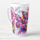 バタフライブリスイン開花 カフェラテマグ (左アングル)