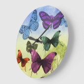 バタフライブリスラウンドクロック ラージ壁時計 (傾斜)