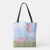 バタフライブリーズピックルボールトートバッグ トートバッグ (裏面)