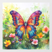 バタフライブルーオレンジウイング ウィンドウサイン (シート)