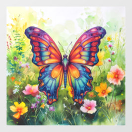 バタフライブルーオレンジウイング ウィンドウサイン