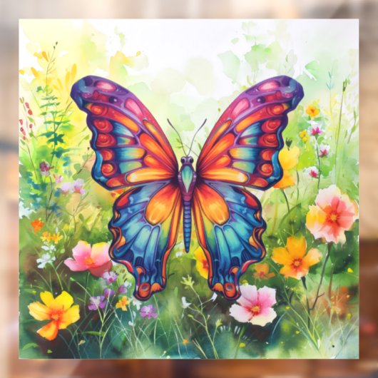 バタフライブルーオレンジウイング ウィンドウサイン (シート2)