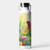 バタフライブルーオレンジウイング ウォーターボトル (正面)