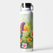 バタフライブルーオレンジウイング ウォーターボトル (背面)