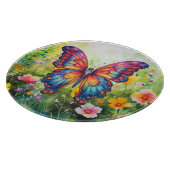 バタフライブルーオレンジウイング カッティングボード (角)