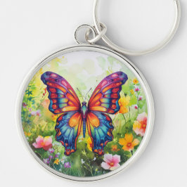 バタフライブルーオレンジウイング キーホルダー