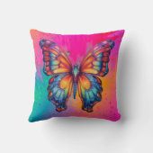 バタフライブルーオレンジウイング クッション (裏面)