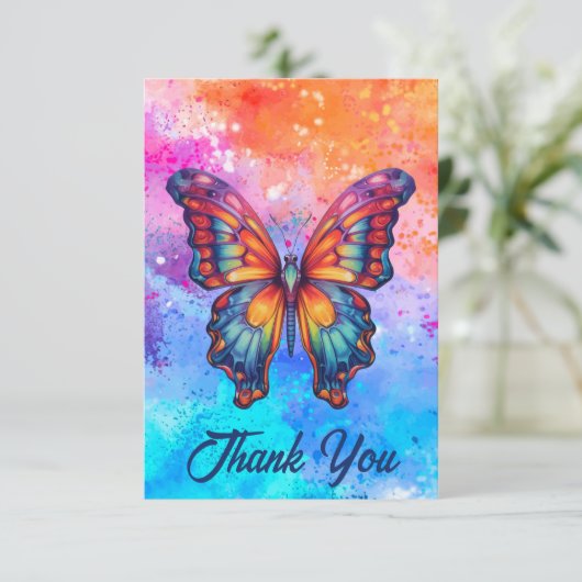 バタフライブルーオレンジウイング サンキューカード (スタンド正面)