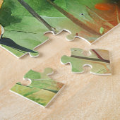 バタフライブルーオレンジウイング ジグソーパズル (側面)