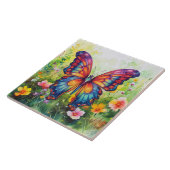 バタフライブルーオレンジウイング タイル (側面)