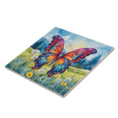 バタフライブルーオレンジウイング タイル (側面)