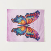 バタフライブルーオレンジウイング タペストリー (正面(横))